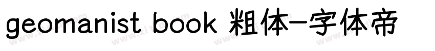 geomanist book 粗体字体转换